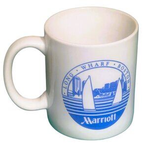 Rare Boston Marriott Long Wharf 1997 Ceramic Coffee Mug